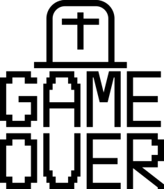 Game Over Digital Sketch Svg Design, Free Vectors File